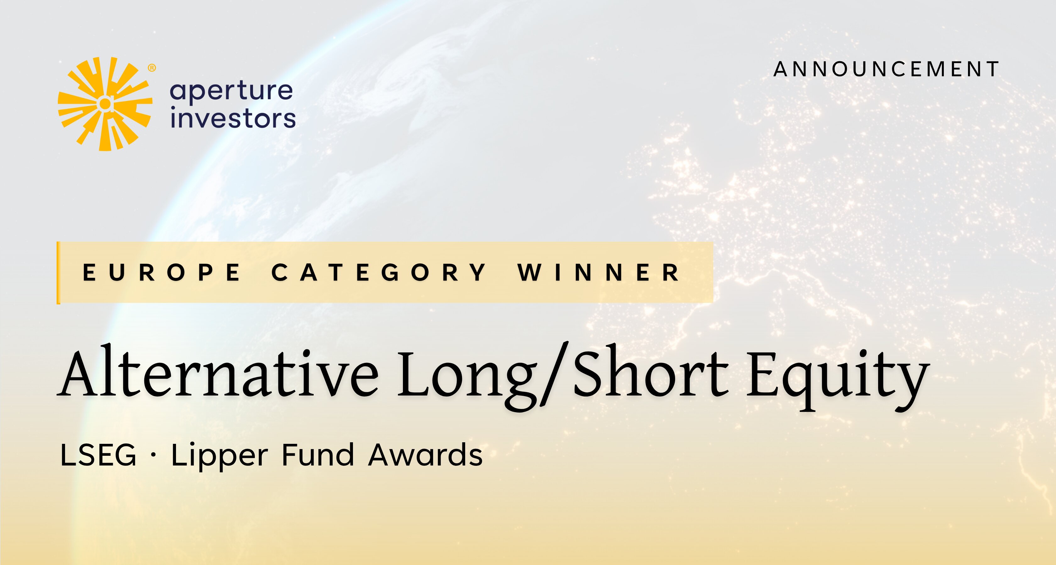 Aperture Investors European Innovation Fund Wins 2026 LSEG Lipper Fund Awards
