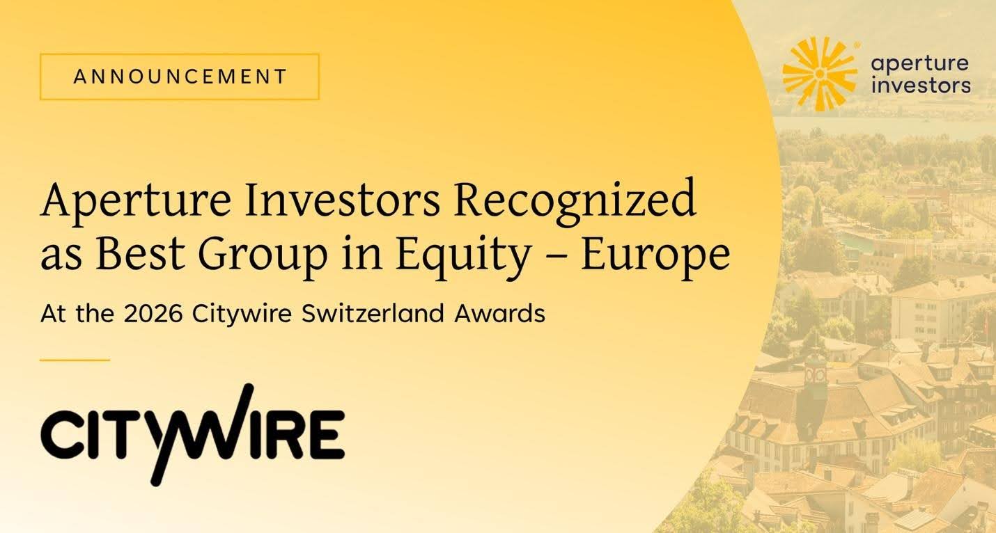 Aperture Investors Named Best Group in Equity – Europe at 2026 Citywire Switzerland Awards